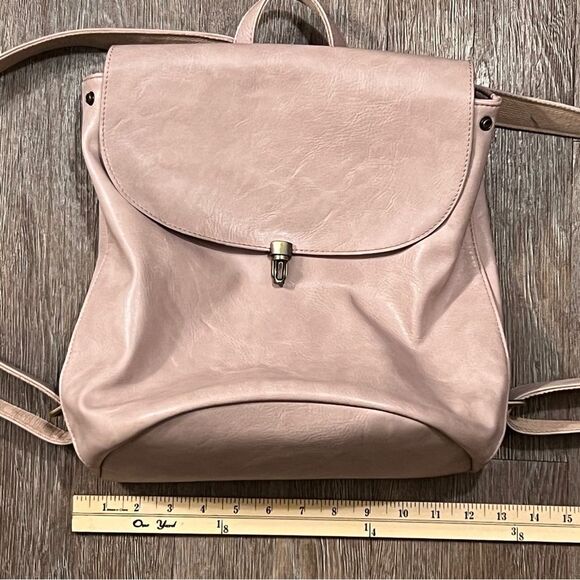 Joy Susan Vegan Leather Mini Backpack Dusty Pink Floral Lining Boho | OS main image 6